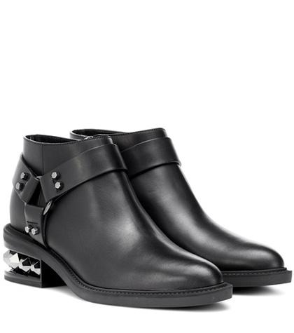 Agnona Suzi Leather Ankle Boots