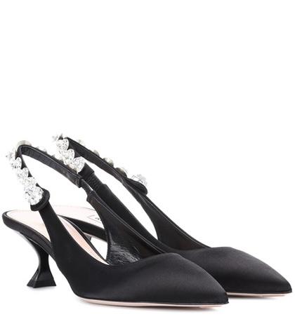 Gucci Satin Slingback Pumps