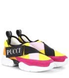 Emilio Pucci Suede-trimmed Sneakers