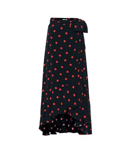 Miu Miu Polka-dot Midi Skirt