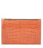 Versace Small Simple Embossed Leather Pouch