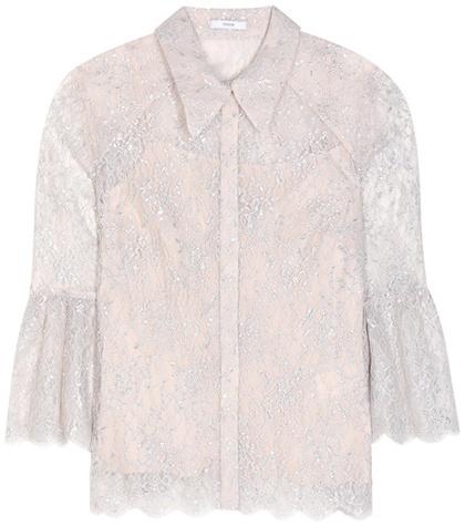 Erdem Alita Metallic Lace Blouse