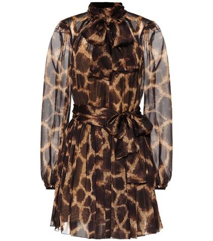 Moncler Printed Silk Minidress