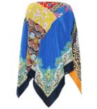 Christopher Kane Printed Silk Poncho