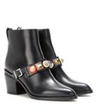 See By Chlo Embellished Leather Ankle Boots