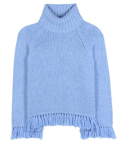 Burberry Jennifer Fringed Turtleneck Sweater