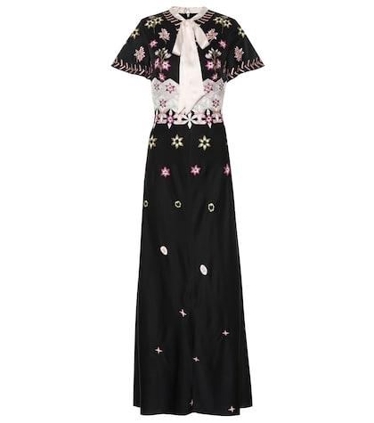 Temperley London Finale Embroidered Crêpe Dress