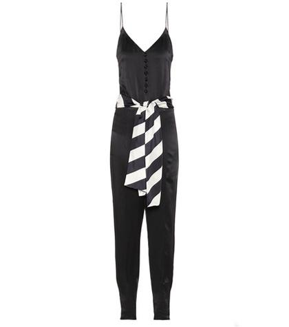 Isa Arfen Silk Satin Jumpsuit
