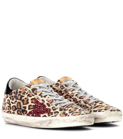 Golden Goose Deluxe Brand Superstar Leopard-printed Suede Sneakers