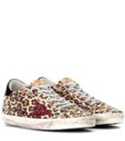 Golden Goose Deluxe Brand Superstar Leopard-printed Suede Sneakers