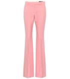 Alexander Mcqueen Mid-rise Flared Wool And Silk Pants