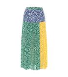 Rixo Tina Printed Silk Midi Skirt