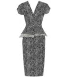 Roland Mouret Wilder Cotton-blend Peplum Dress