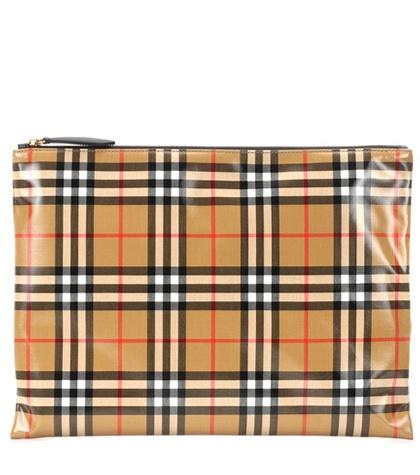Valentino Large Coated Checked Pouch