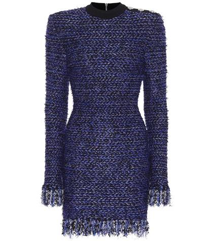 Balmain Metallic Tweed Minidress