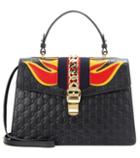 Gucci Signature Sylvie Embossed Leather Shoulder Bag