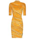 Les Rveries Printed Stretch-velvet Dress