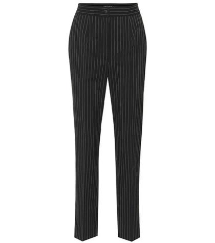 Dolce & Gabbana Striped Stretch Wool Pants