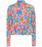 Msgm Floral-printed Cotton Top