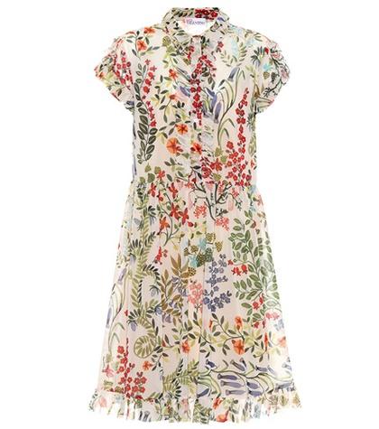 Redvalentino Floral-printed Silk-chiffon Dress
