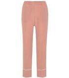 Victoria Beckham Cropped Silk-blend Trousers