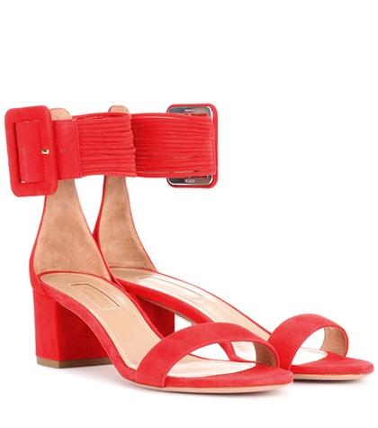 Aquazzura Casablanca Suede Sandals