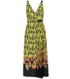 Prada Banana-printed Wrap Dress