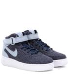 Nike Nike Air Force Mid '07 Fabric And Leather High-top Sneakers