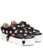 Gianvito Rossi Ace Embellished Platform Sneakers