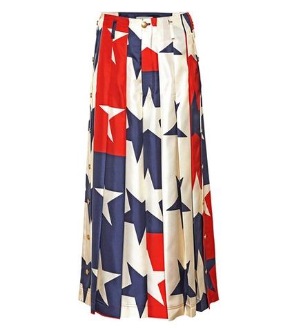 Gucci Star Pleated Silk Pants
