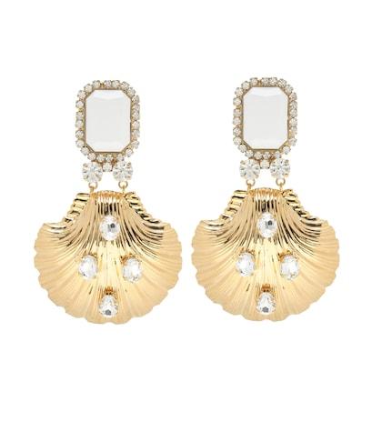 Roger Vivier Crystal Drop Clip-on Earrings