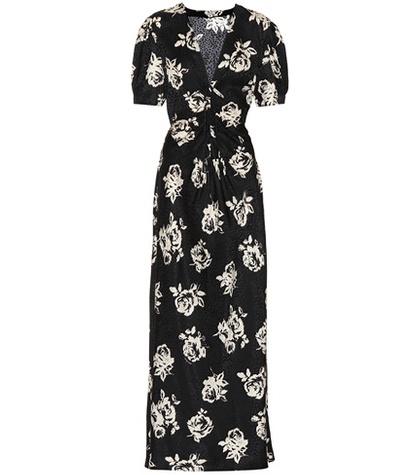Miu Miu Jacquard Silk Maxi Dress