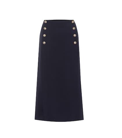 Polo Ralph Lauren Embellished Wool-blend Skirt