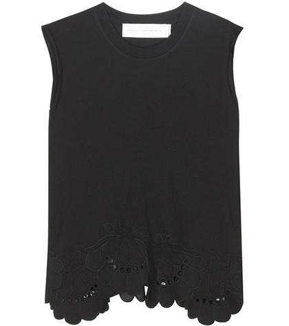 Victoria Victoria Beckham Delft Embroidered Cotton Top