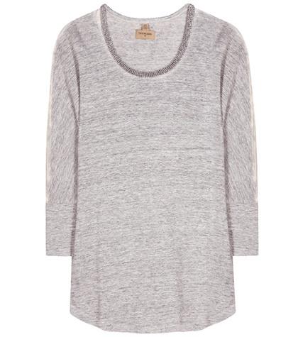 True Religion Embellished Linen Top