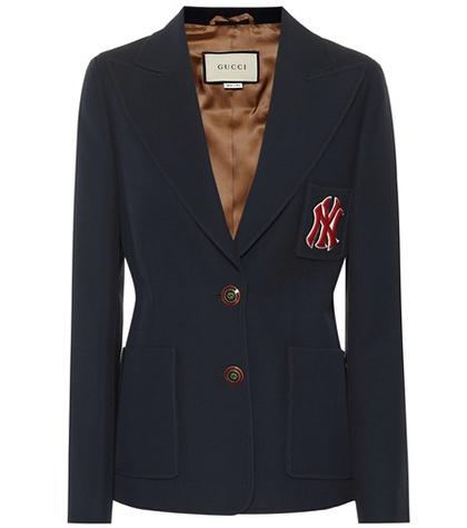 Gucci Ny Yankees Wool And Silk Blazer