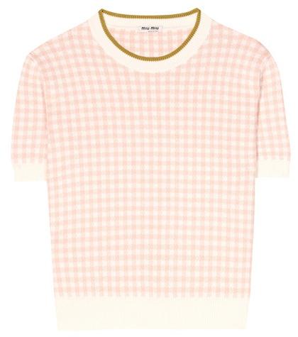 Miu Miu Checked Top