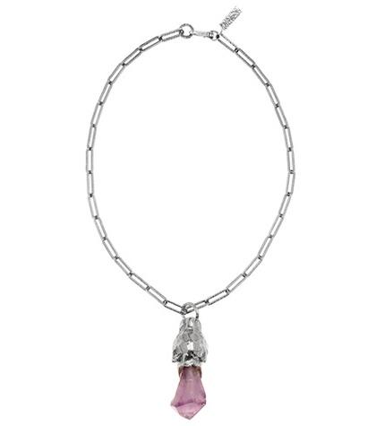 Unravel Crystal-embellished Silver Necklace