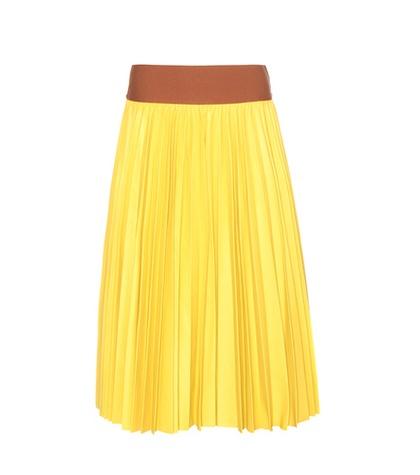 Marni Pleated Leather Skirt