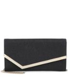 Jimmy Choo Emmie Glittered Leather Clutch
