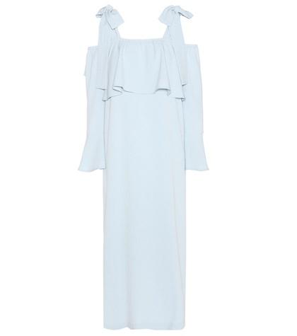 Ganni Clark Off-the-shoulder Dress