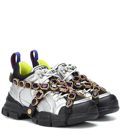 Gianvito Rossi Flashtrek Embellished Sneakers