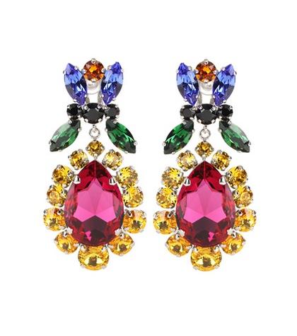 Miu Miu Crystal Clip-on Earrings