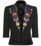 Dolce & Gabbana Embellished Virgin Wool And Silk-blend Jacket