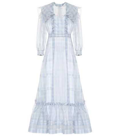 Camilla Checked Silk Dress