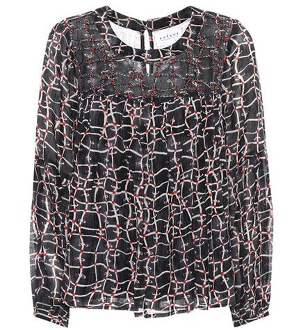 Velvet Jewel Printed Top