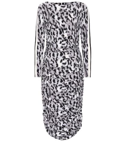 Norma Kamali Leopard-printed Jersey Dress