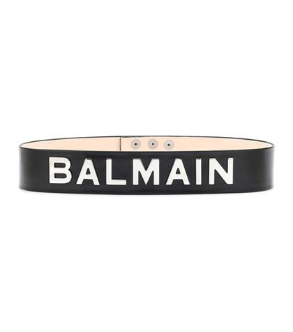 Balmain Logo Leather Belt