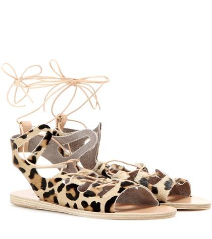 Ancient Greek Sandals Antigone Calf Hair Sandals