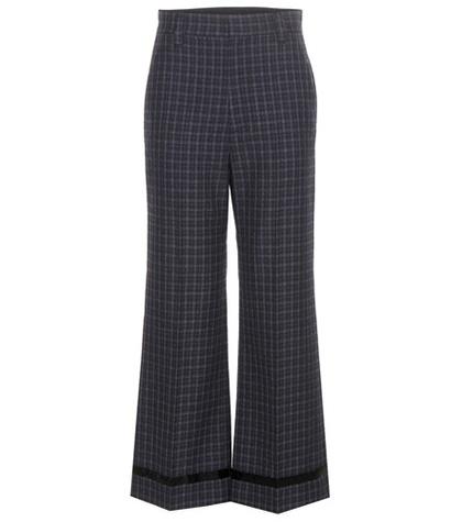  Check Wool Trousers